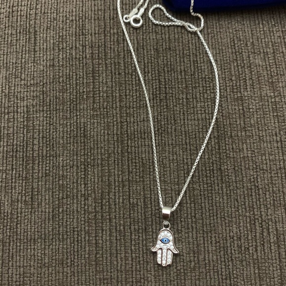 925 Sterling silver evil eye necklace - Picture 2 of 4